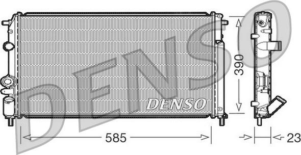 Denso DRM23053 - Radiator, engine cooling autospares.lv