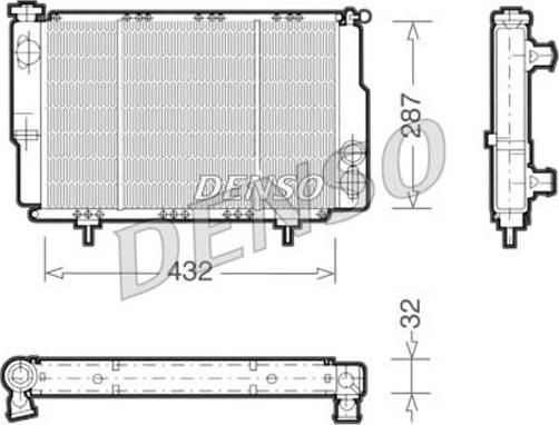 Denso DRM23060 - Radiator, engine cooling autospares.lv