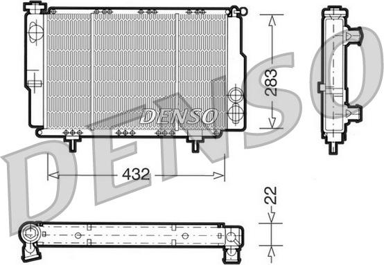 Denso DRM23061 - Radiator, engine cooling autospares.lv