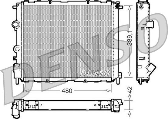 Denso DRM23009 - Radiator, engine cooling autospares.lv