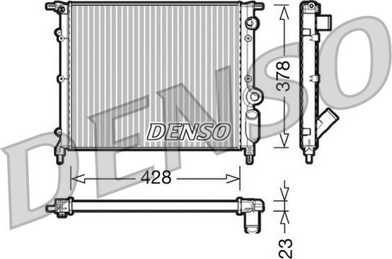 Denso DRM23004 - Radiator, engine cooling autospares.lv