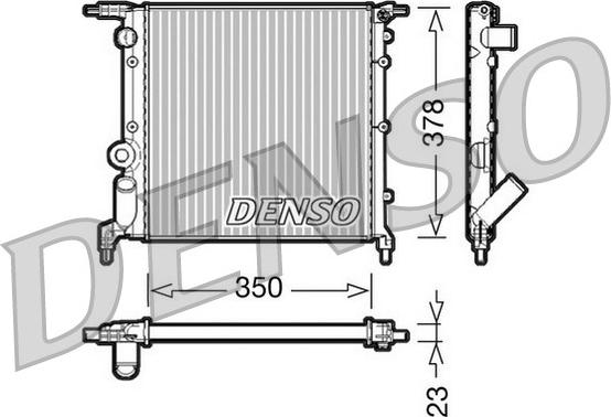 Denso DRM23005 - Radiator, engine cooling autospares.lv