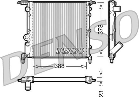 Denso DRM23006 - Radiator, engine cooling autospares.lv