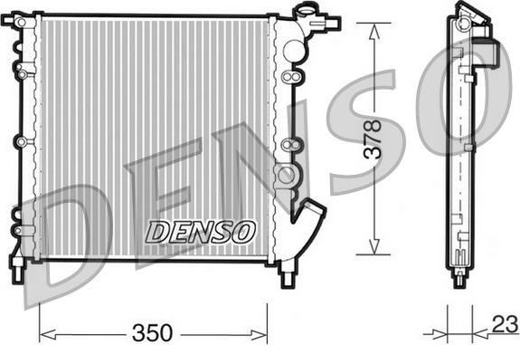 Denso DRM23003 - Radiator, engine cooling autospares.lv