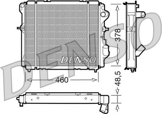 Denso DRM23007 - Radiator, engine cooling autospares.lv