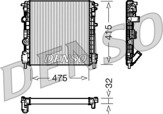 Denso DRM23015 - Radiator, engine cooling autospares.lv