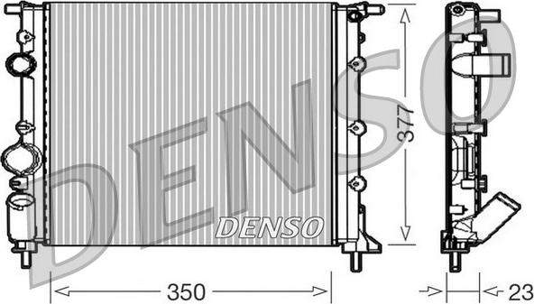 Denso DRM23010 - Radiator, engine cooling autospares.lv