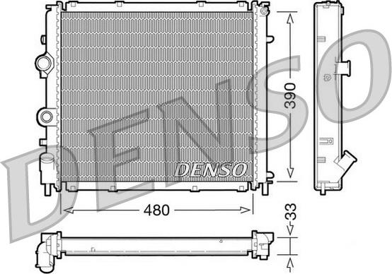 Denso DRM23011 - Radiator, engine cooling autospares.lv