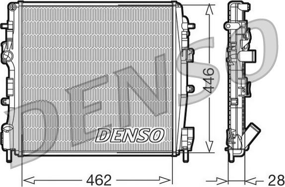 Denso DRM23018 - Radiator, engine cooling autospares.lv