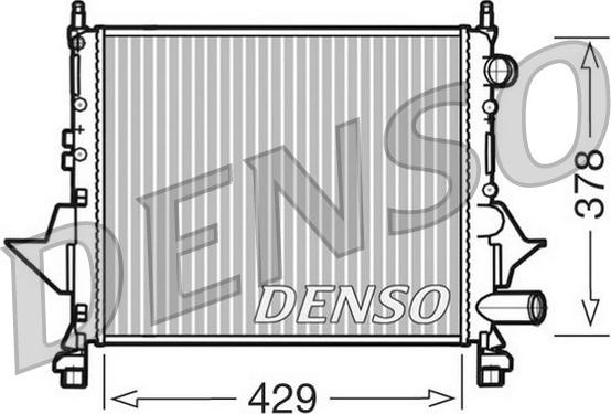 Denso DRM23082 - Radiator, engine cooling autospares.lv