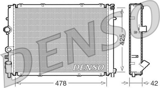 Denso DRM23031 - Radiator, engine cooling autospares.lv