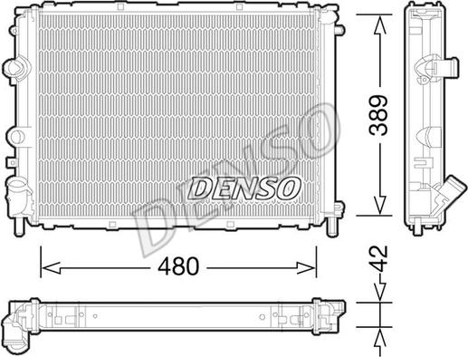 Denso DRM23033 - Radiator, engine cooling autospares.lv