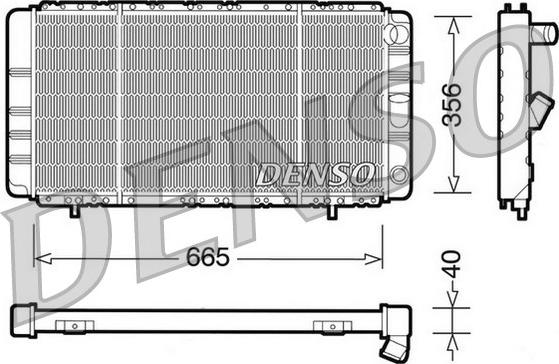 Denso DRM23021 - Radiator, engine cooling autospares.lv