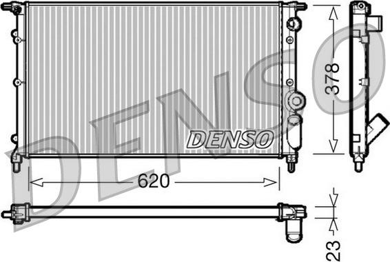 Denso DRM23022 - Radiator, engine cooling autospares.lv