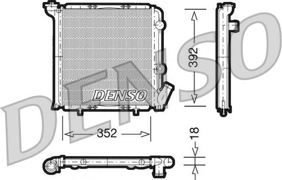 Denso DRM23071 - Radiator, engine cooling autospares.lv