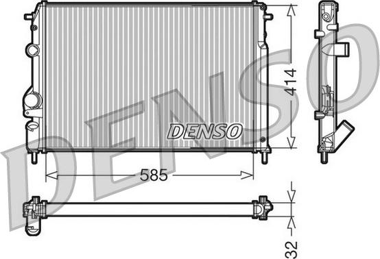 Denso DRM23110 - Radiator, engine cooling autospares.lv