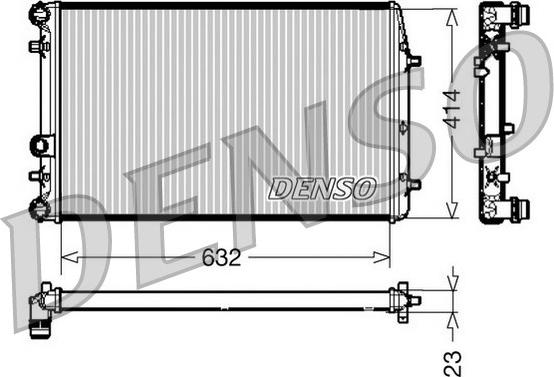 Denso DRM27005 - Radiator, engine cooling autospares.lv