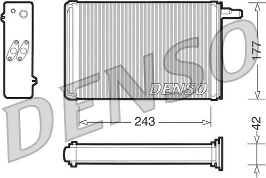 Denso DRR09030 - Heat Exchanger, interior heating autospares.lv