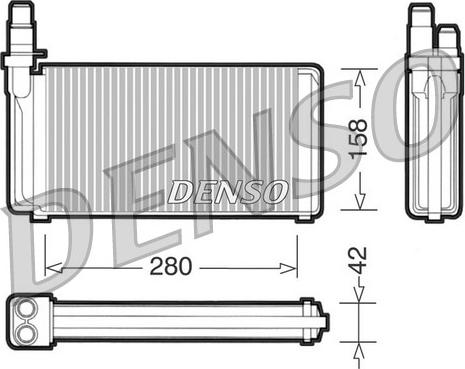 Denso DRR09020 - Heat Exchanger, interior heating autospares.lv