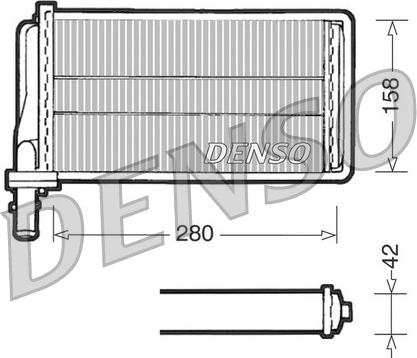 Denso DRR01001 - Heat Exchanger, interior heating autospares.lv