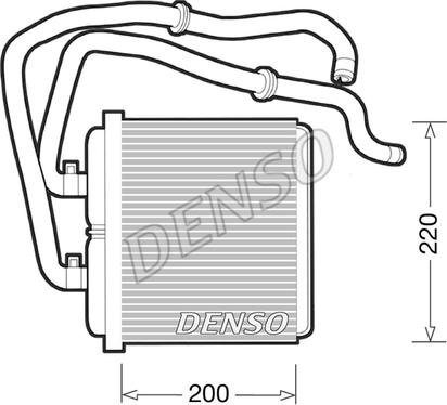 Denso DRR12003 - Heat Exchanger, interior heating autospares.lv