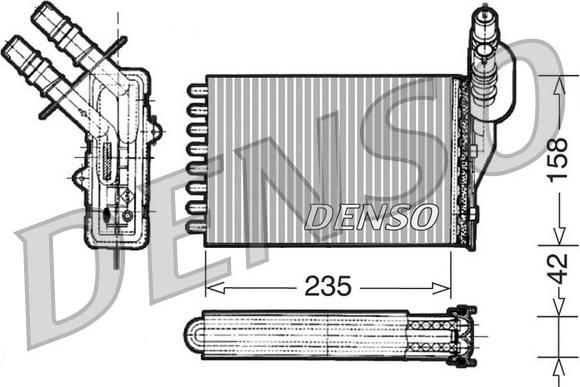 Denso DRR23001 - Heat Exchanger, interior heating autospares.lv