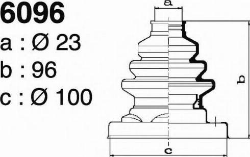 DEPA 6096 - Bellow, drive shaft autospares.lv