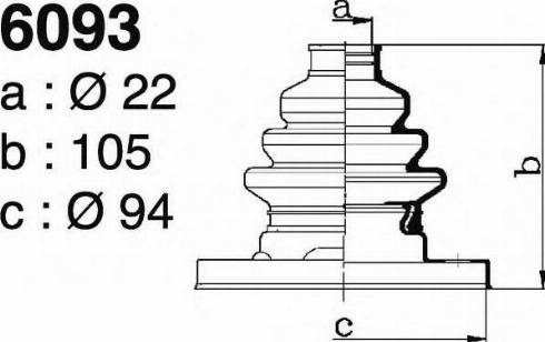 DEPA 6093 - Bellow, drive shaft autospares.lv