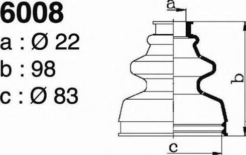 DEPA 6008 - Bellow, drive shaft autospares.lv