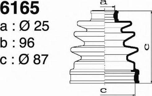 DEPA 6165 - Bellow, drive shaft autospares.lv