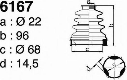 DEPA 6167 - Bellow, drive shaft autospares.lv