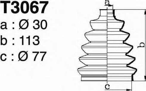 DEPA T3067 - Bellow, drive shaft autospares.lv