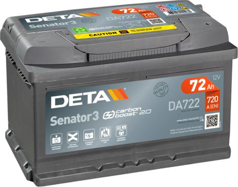 DETA DA722 - Starter Battery autospares.lv