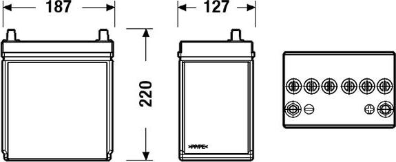 DETA DB356 - Starter Battery autospares.lv