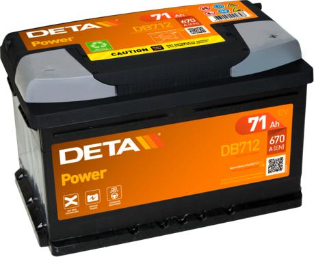 DETA DB712 - Starter Battery autospares.lv