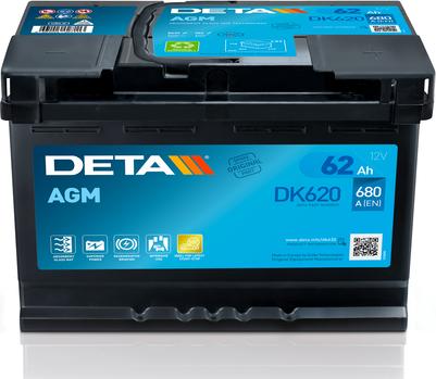 DETA DK620 - Starter Battery autospares.lv