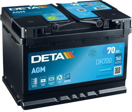 DETA DK700 - Starter Battery autospares.lv