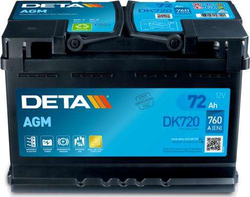DETA DK720 - Starter Battery autospares.lv
