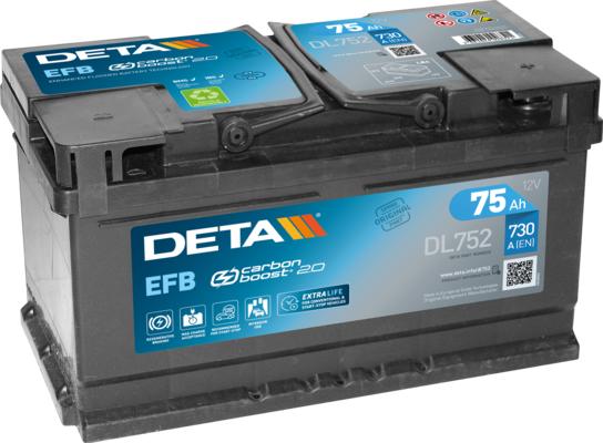 DETA DL752 - Starter Battery autospares.lv