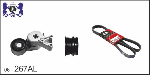 DEXWAL MOBIDEX 06-267AL - V-Ribbed Belt Set autospares.lv