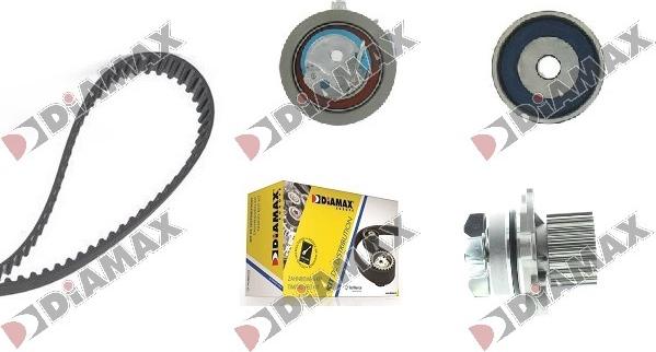 Diamax A6084WP - Water Pump & Timing Belt Set autospares.lv