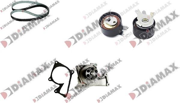 Diamax A6028WP - Water Pump & Timing Belt Set autospares.lv