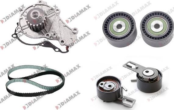 Diamax A6027WP - Water Pump & Timing Belt Set autospares.lv