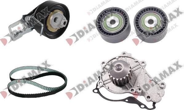 Diamax A6072WP - Water Pump & Timing Belt Set autospares.lv