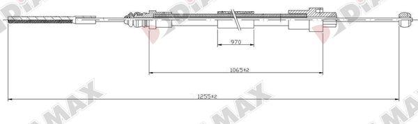 Diamax AA3028 - Cable, parking brake autospares.lv