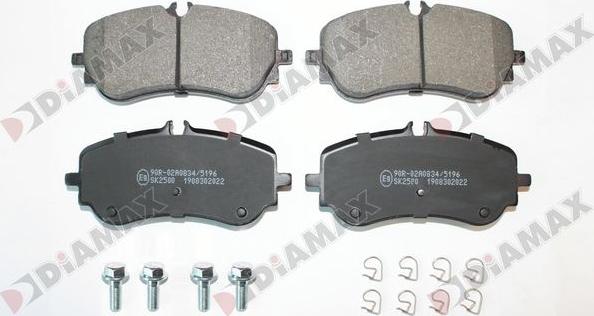 Diamax N09910 - Brake Pad Set, disc brake autospares.lv