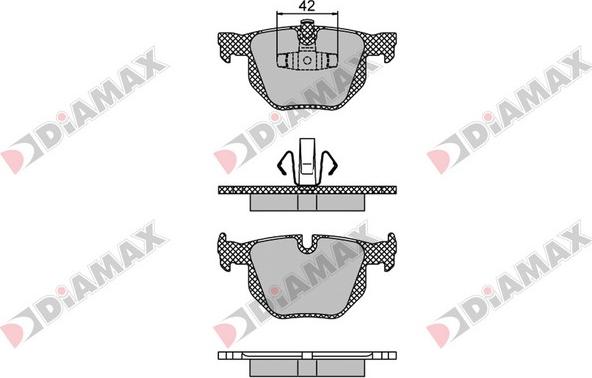 Diamax N09459 - Brake Pad Set, disc brake autospares.lv