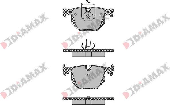 Diamax N09460 - Brake Pad Set, disc brake autospares.lv