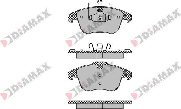 Diamax N09461 - Brake Pad Set, disc brake autospares.lv