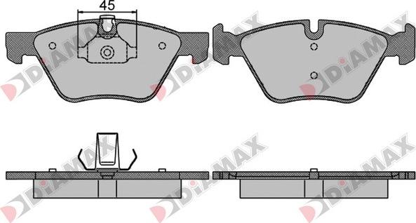 Diamax N09474 - Brake Pad Set, disc brake autospares.lv